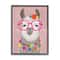 Stupell Industries Llama Silly Glasses Polka Dots Festive Animal in Black Frame Wall Art